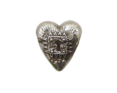 Green Girl Pewter Locked Heart 17x20mm