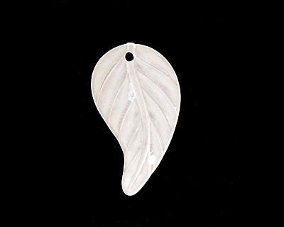 Matte Crystal Lucite Twisted Leaf 13x23mm