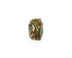 Grace Lampwork Ocean Blue w/ Silver Foil Rondelle 9x14mm