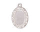 TierraCast Antique Silver (plated) Scalloped Oval Frame Drop 19x28mm