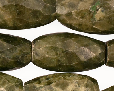Vessonite Faceted Rice 26-33x14-17mm