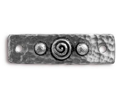 TierraCast Antique Pewter (plated) Spiral & Rivets Link 40x11mm