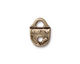 TierraCast Antique Brass (plated) Rock & Roll Strap Tip 16x12mm