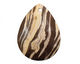 Brown Zebra Jasper Flat Teardrop Pendant 38x50mm