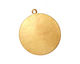 Brass Large Circle Blank Pendant 25x28mm
