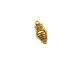 Stampt Antique Gold (plated) Owl Charm 7x15mm