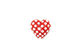 Grace Lampwork Red w/ White Dots Heart 19-20mm