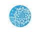 Lillypilly Turquoise Dahlia Anodized Aluminum Disc 25mm, 24 gauge