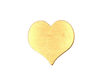 Brass Heart Blank 22mm