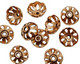 Copper Bead Cap with Drop Cutouts 12mm