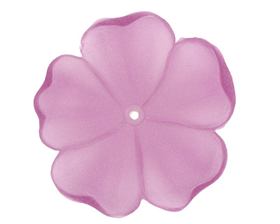 Matte Light Amethyst Lucite 5 Petal Flower 10x36mm