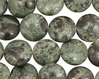Kambaba Jasper Puff Coin 14mm