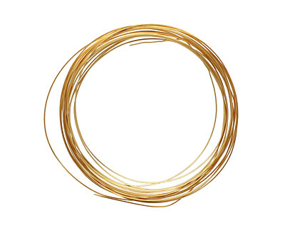 Soft Flex Silver Plated Gold Half Round Craft Wire 18 gauge, 4 yards