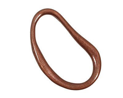 Antique Copper (plated) Organic Ring 40x24mm