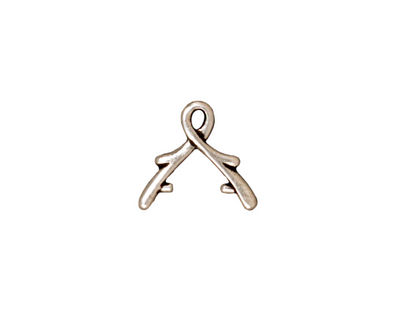 TierraCast Antique Silver (plated) Vine Pinch Bail 13x12mm