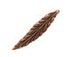 Ezel Findings Antique Copper Crack Willow Leaf Pendant 12x55mm