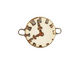 Earthenwood Studio Ceramic Oxidation Clock Face Link 25x18mm