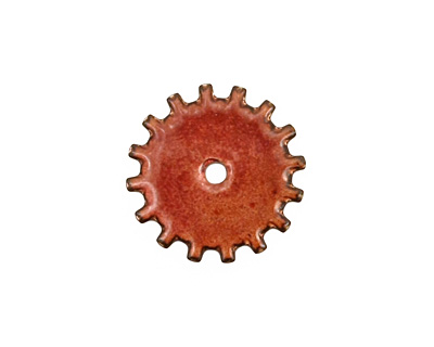 C-Koop Enameled Metal Ruby Red Closed Gear 19mm