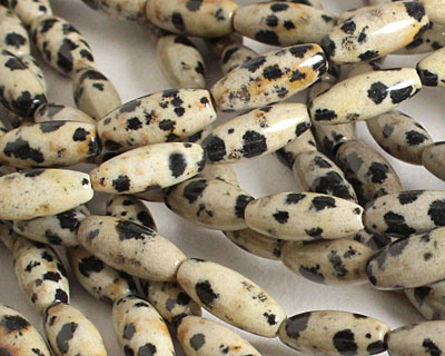 Dalmatian Jasper Rice 12x5mm