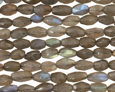 Labradorite Faceted Rice 6-7x4mm