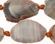 Gray Line Agate Natural Edge Freeform Faceted Slab 21-32x19-25mm