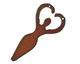 The Lipstick Ranch Rusted Iron Goddess Pendant 36x75mm