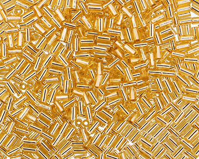 TOHO Light Topaz (with Silver Lining) Bugle #1 Seed Bead