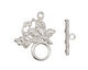 Silver (plated) Grape Vine Toggle Clasp 27x24mm, 20mm bar