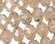 Khaki Crystal Faceted Rondelle 14mm