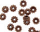 Antique Copper Bead Cap w/Scalloped Ring of Dots 8mm