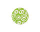 Lillypilly Lime Green Groovy Circles Anodized Aluminum Disc 19mm, 24 gauge