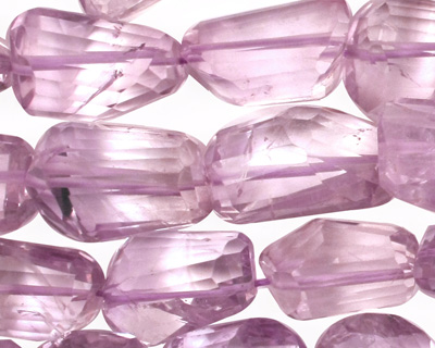 Pink Amethyst Faceted Nugget 15-21x13-16mm
