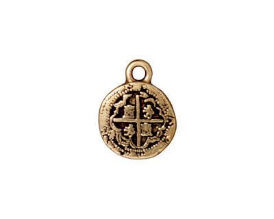 TierraCast Antique Gold (plated) Piece of 8 Charm 13x17mm