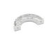 Silver (plated) Scalloped Curve (1 channel, 2 hole) Katiedids 27.5x12mm