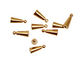 Memory Wire Gold (plated) Cone w/ Ring Endcap 9.5x4mm
