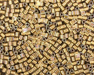 TOHO Rainbow Crystal (with Gold Lining) Triangle 11/0 Seed Bead