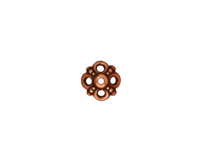 TierraCast Antique Copper (plated) Clover Bead Cap 8x9mm