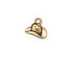 TierraCast Antique Gold (plated) Cowboy Hat Charm 14x12mm
