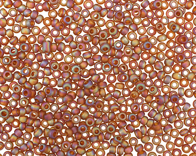 TOHO Transparent Rainbow Frosted Smoky Topaz Round 11/0 Seed Bead