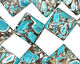 Blue Mosaic Magnesite Diamond 22mm