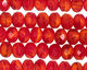 Czech Glass Cherry Crush Fire Polished Rondelle 6x9mm