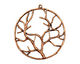 Ezel Findings Antique Copper Circle Tree Branch Pendant 38x42mm