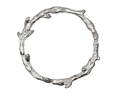 Ezel Findings Rhodium (plated) Colossal Wreath Link 43mm