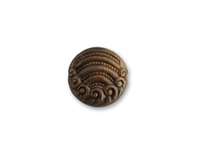 Vintaj Natural Brass Artful Button Decorivet 14mm