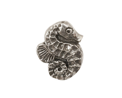 Green Girl Pewter Seahorse Button18x23mm