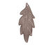 Lucite Smoke Ridged Leaf 18x42mm