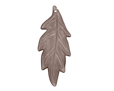 Lucite Smoke Ridged Leaf 18x42mm
