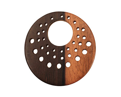 Wood Gypsy Hoop Pendant 48mm