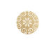 Lillypilly Gold Scrolling Daisy Anodized Aluminum Disc 19mm, 22 gauge