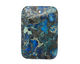 Blue Mosaic Stone w/ Pyrite Thin Pillow Pendant 32x47mm